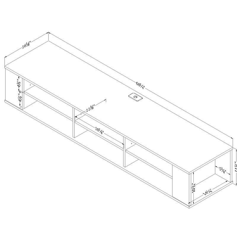 City Life Floating TV Stand for TVs up to 78"