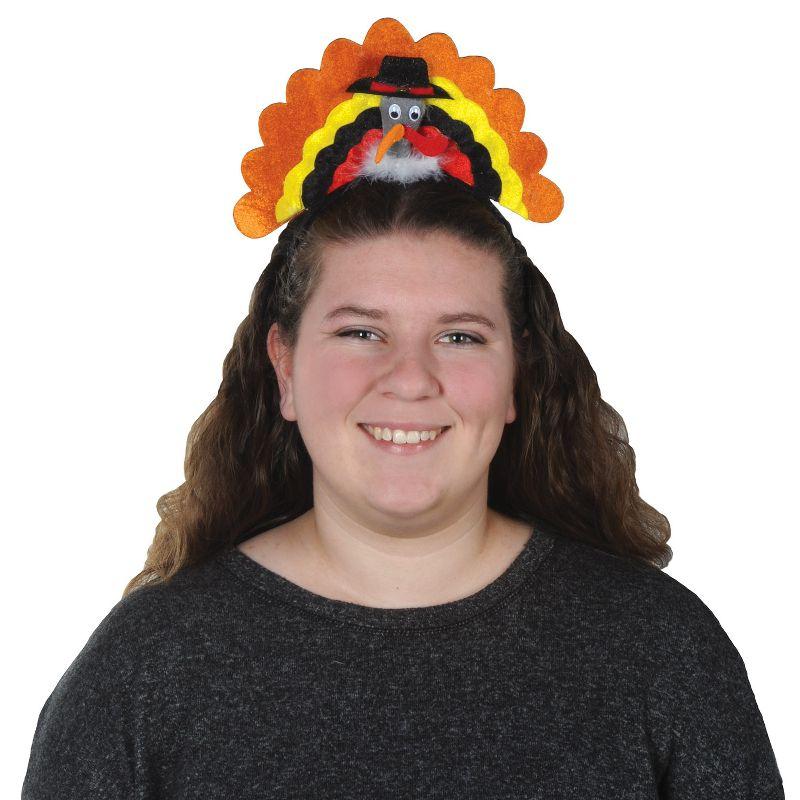 The Holiday Aisle® PMU Thanksgiving Party Costume Accessories Turkey Headband W/marabou (1/pkg) Pkg/1