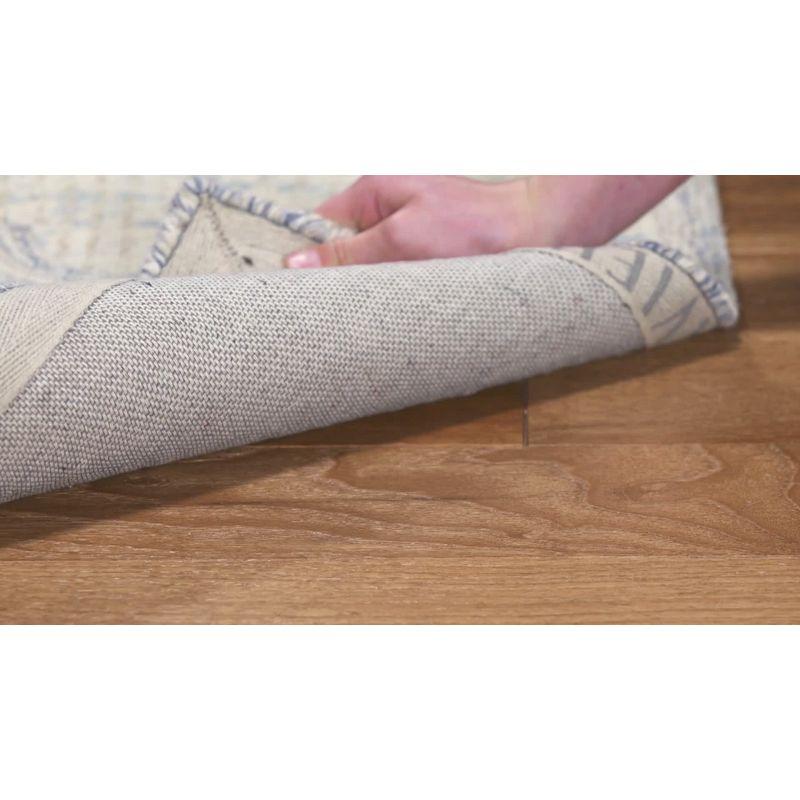 Abstract ABT474 Handmade Indoor Area Rug - Ivory/Turquoise - 6' Round - Safavieh