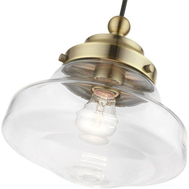 Livex Lighting Avondale 1 - Light Pendant in  Antique Brass