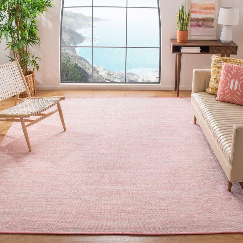 Montauk Pink Handwoven Cotton 8' x 10' Area Rug