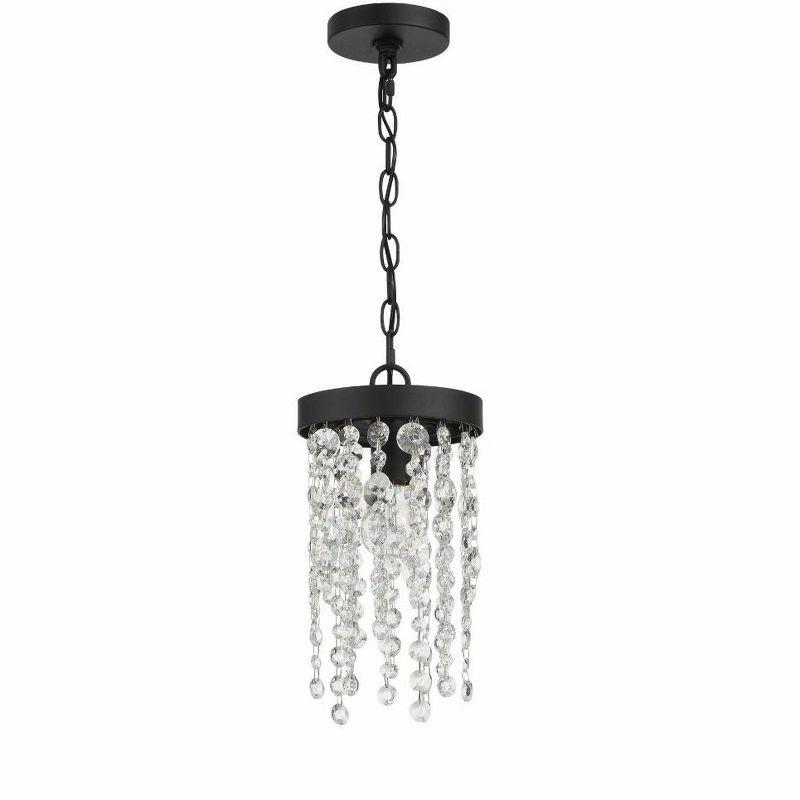 Crystorama Lighting Winham 1 - Light Pendant in  Black Forged