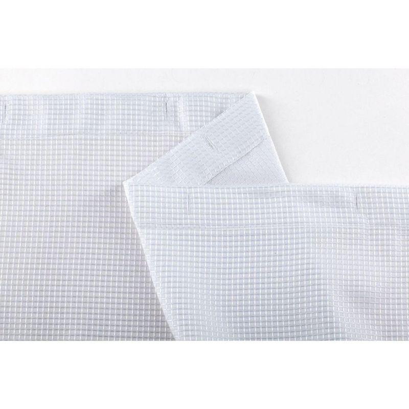 Dainty Home 3D Printed Ombre Textured Waffle Weave Shower Curtain - Black