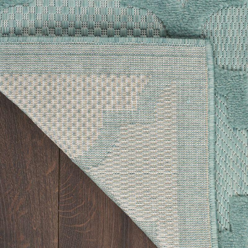 Nourison Easy Care 8' x 10' Aqua/Teal Indoor/Outdoor Rug