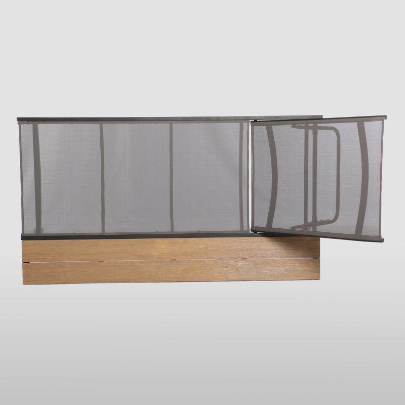 Hokku Designs Waterloo Chaise Lounge With Attached Wood Side Table(Set Of 2)