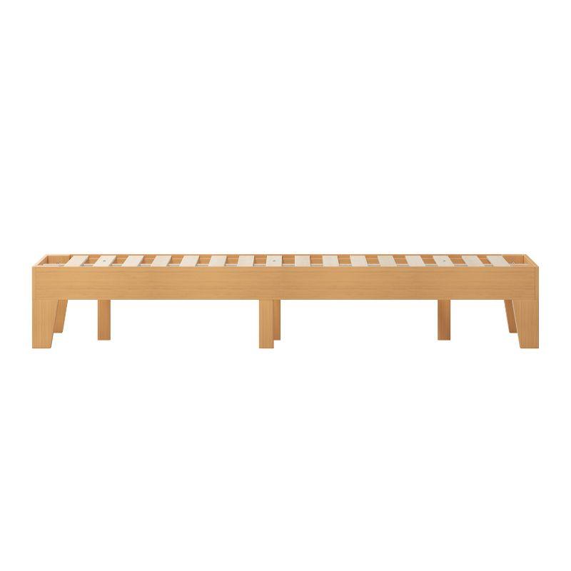 Merrick Lane Eduardo Platform Bed Frame, Solid Wood Platform Bed Frame With Slatted Support, No Box Spring Needed