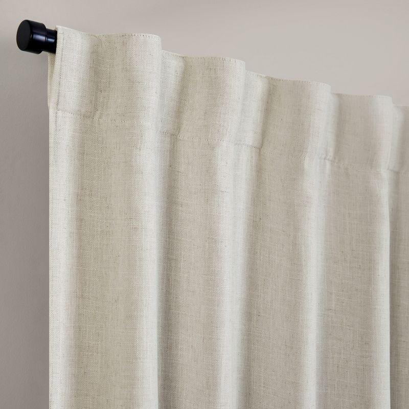 Harrow Solid Texture Room Darkening Single Window Curtain Panel - 52" x 84" - Natural - Elrene Home Fashions
