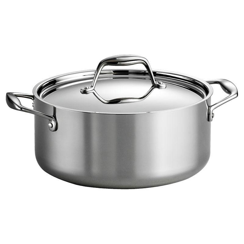 Tramontina Gourmet Tri-Ply Clad 5 qt. Stainless Steel Round Dutch Oven