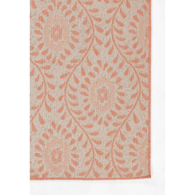 Momeni 8'x10' Riviera Adrian Area Rug Coral: Geometric Pattern, Indoor/Outdoor, Low Pile, Polypropylene, Machine Made