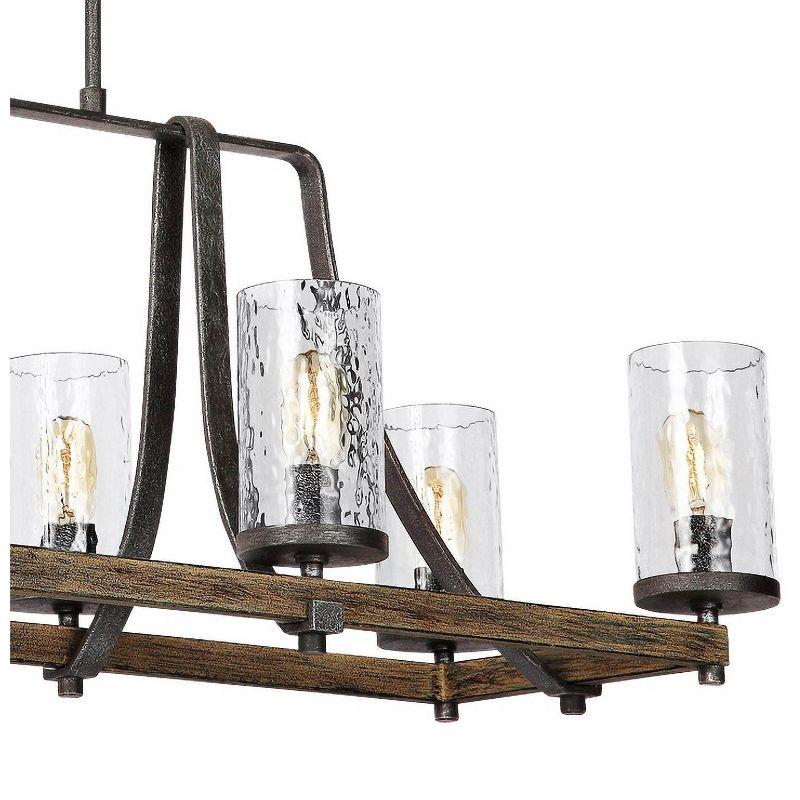 Steffens Wood & Iron Linear Chandelier (46")