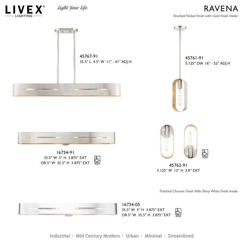 Livex Lighting Rave 4 - Light Chandelier in  Brushed Nickel