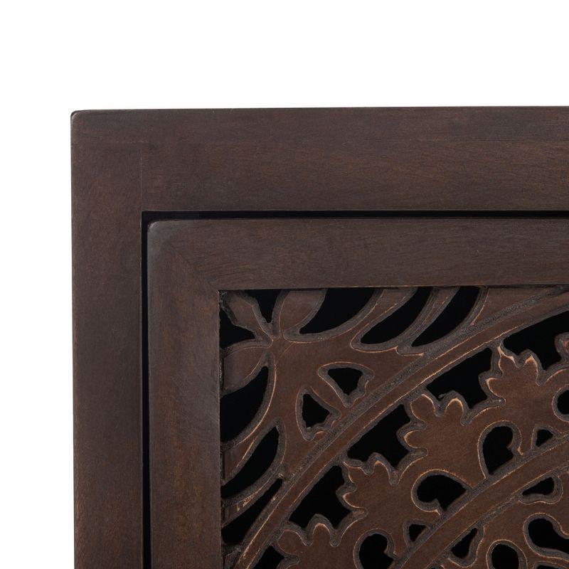 Thea 1 Door Carved Nightstand  - Safavieh