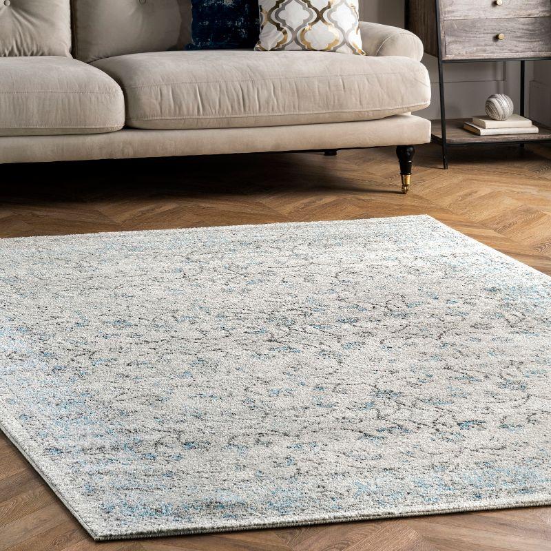 Vintage Rio Area Rug Aqua- nuLOOM