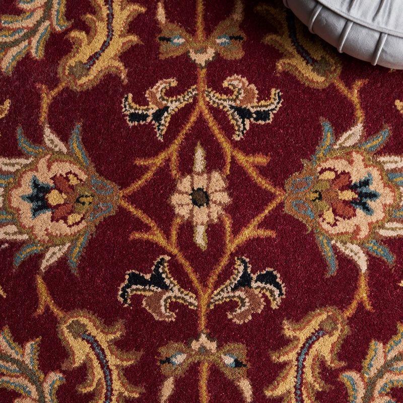 Heritage HG628 Hand Tufted Area Rug - Red/Ivory - 7'6"x9'6" Oval - Safavieh.