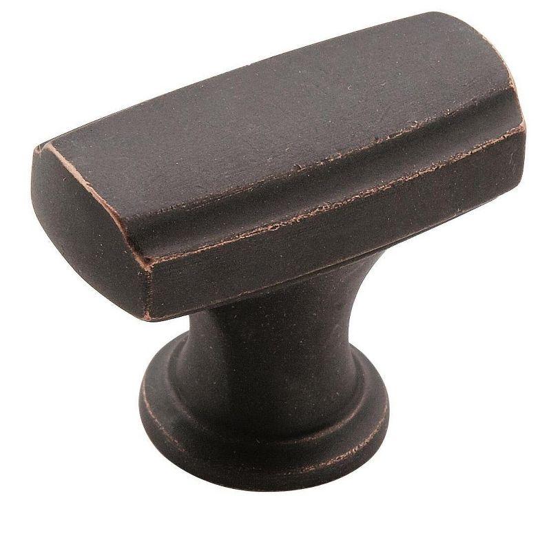 Amerock Highland Ridge 1-3/8 inch (35mm) Length Dark Oiled Bronze Cabinet Knob