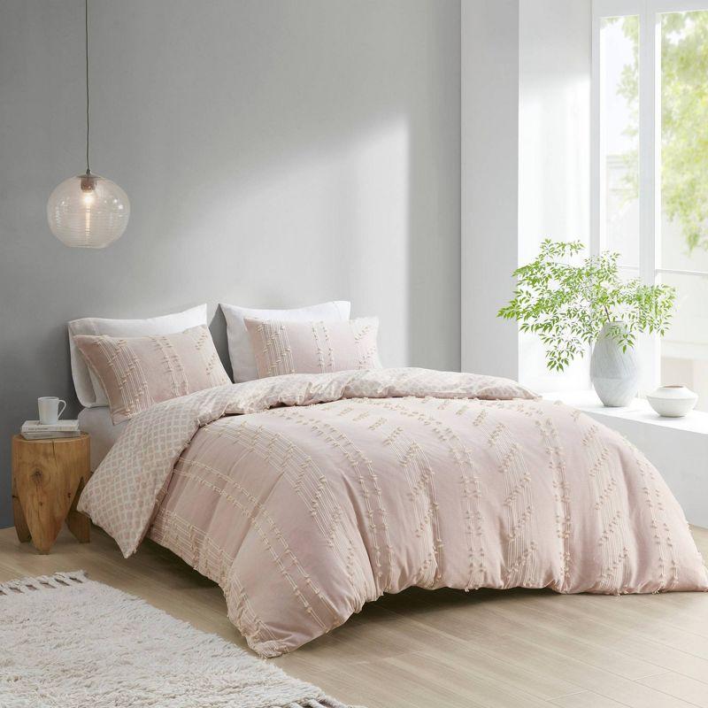 3 Piece Cotton Jacquard Bedding Set