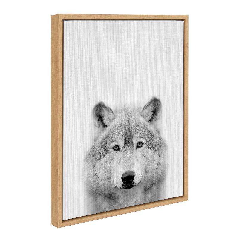 Kate & Laurel All Things Decor Sylvie Pretty Bird Framed Canvas by Inkheart Designs Natural: Modern Gallery-Wrapped Canvas Art Set