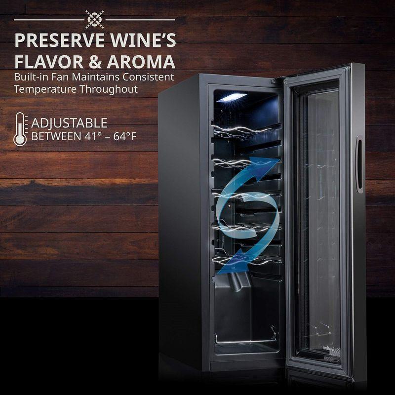 Ivation 12 Bottle Wine Cooler Fridge, Compressor Refrigerator W/Lock