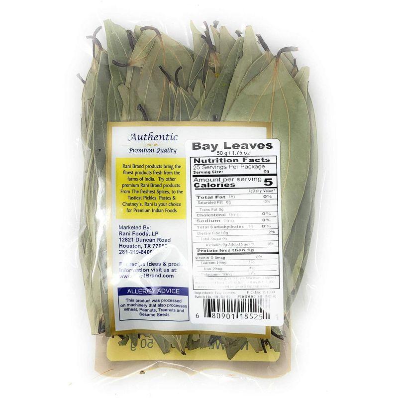 Bay Leaves Whole Hand Selected Extra Large - 1.75oz (50g) - Rani Brand Authentic Indian Products