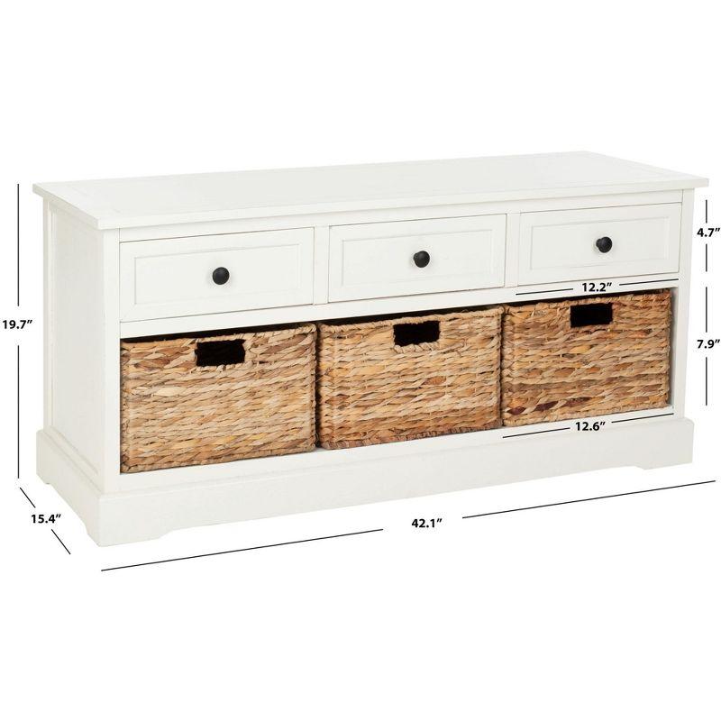 Adayla Solid Wood Drawers Storage Bench