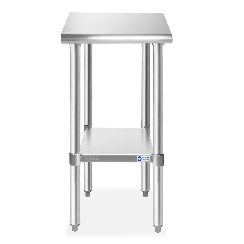 NSF Stainless Steel Commercial Prep Table By GRIDMANN