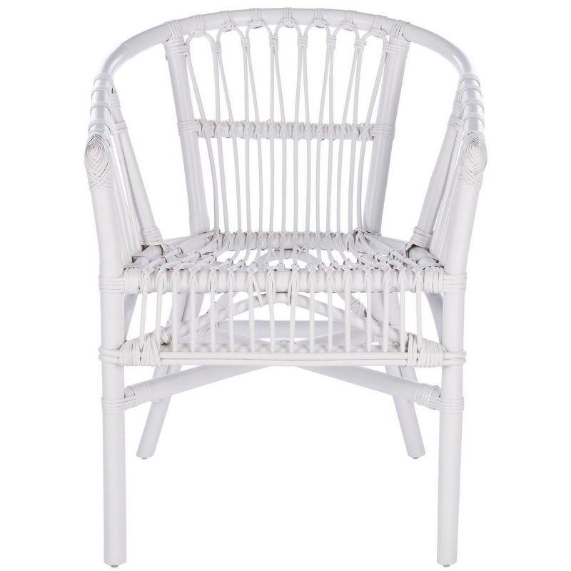 Adriana Rattan Accent Chair - Set of 2 - ACH6505 - White - Safavieh