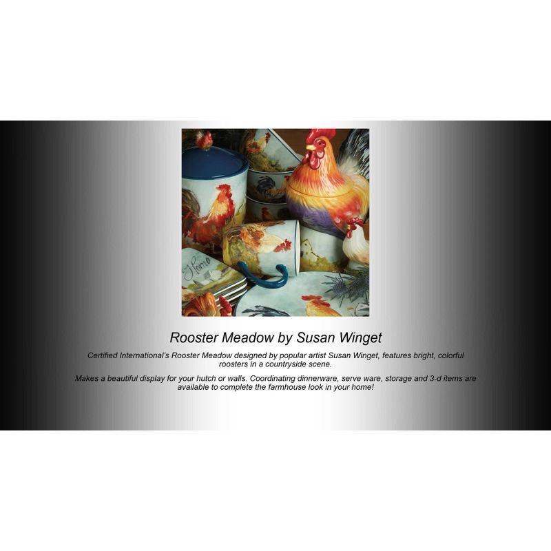 Certified International Certified International Rooster Meadow Set Of 4 Canape Plates