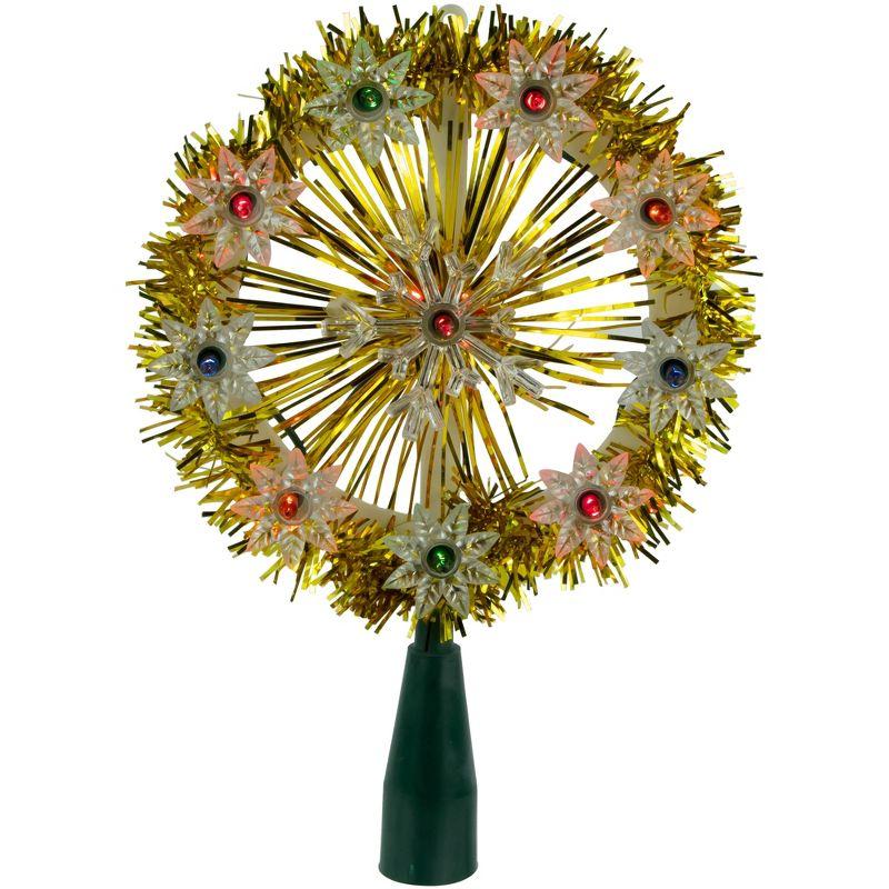 7" Gold and Silver Snowflake Starburst Christmas Tree Topper