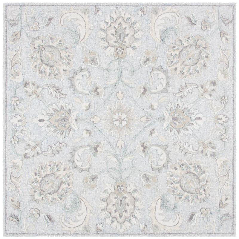 Glamour GLM624 Hand Tufted Indoor Area Rug - Light Blue/Ivory - 6'x6' - Safavieh