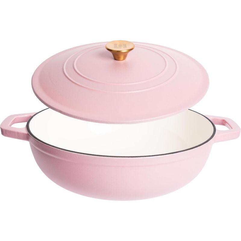 Lexi Home Lexi Home 5 qt. Enameled Cast Iron Round Braiser