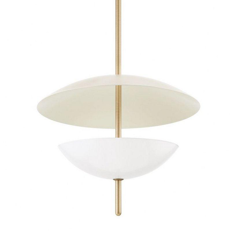 Dion Pendant Light by Colin King x Troy Lighting - Brass and White / 24" Dia
