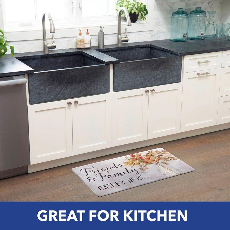 Floral Water Resistant Anti-Fatigue Non-Skid Kitchen Mat