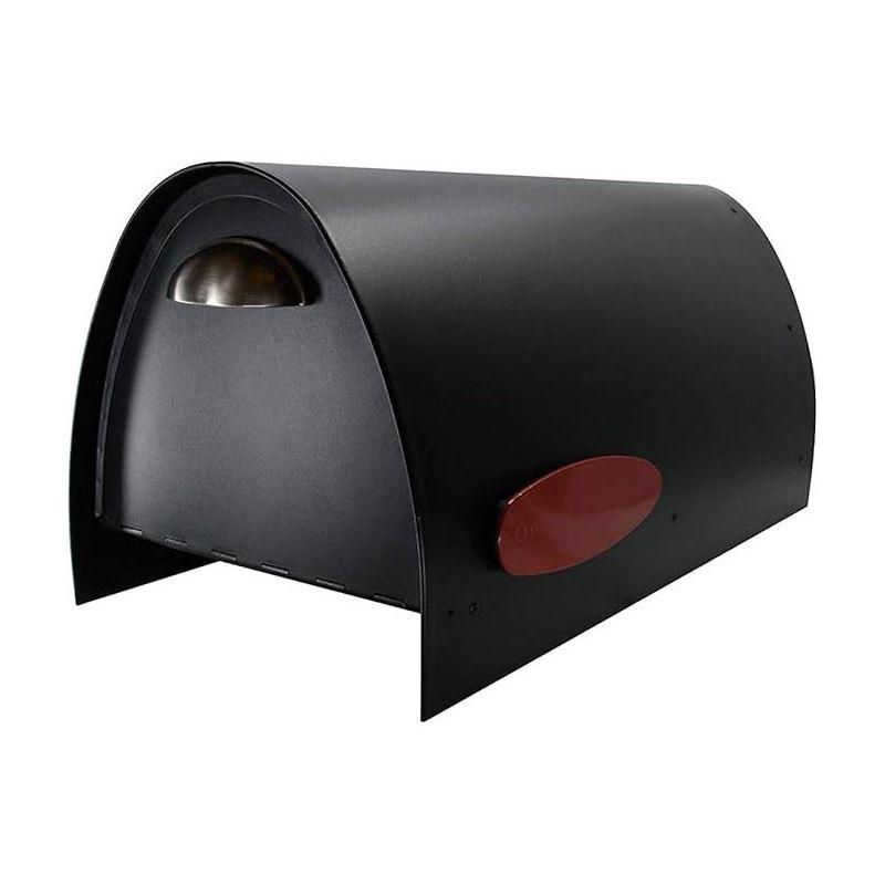 Large Black Stainless Steel Modern Postbox