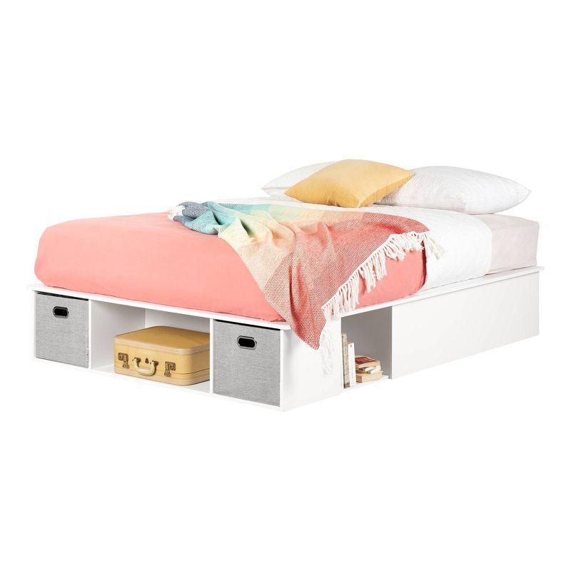 Vito Contemporary Storage Bed With Baskets