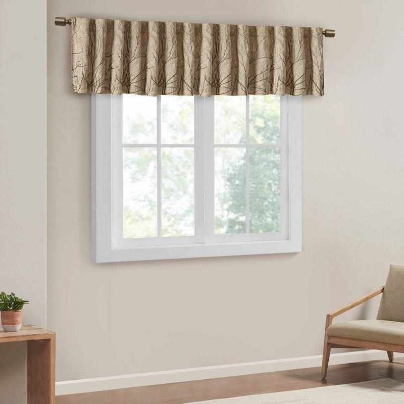 Andora Faux Silk Embroidered Window Valance