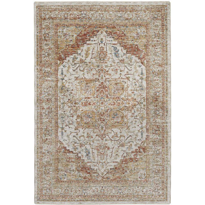 Nourison Petra Vintage Medallion Indoor Rug Iv Rust 3'11" x 5'11"