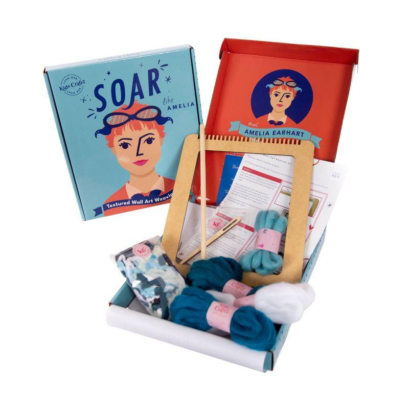 LeadHER: SOAR like Amelia Weaving Loom Craft Kit - Kids Crafts: DIY Art Kit for Kids, Includes Paint, Beads & Needle
