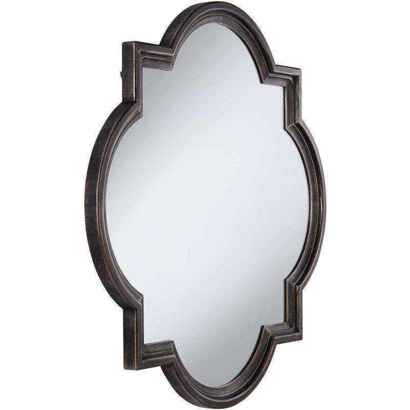 Quatrefoil Oil Rubbed Bronze Wood Bathroom Vanity Mirror