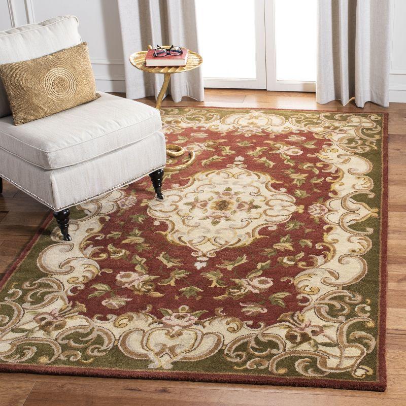 Classic CL234 Hand Tufted Indoor Area Rug - Rust/Green - 8'-3"x11' - Safavieh