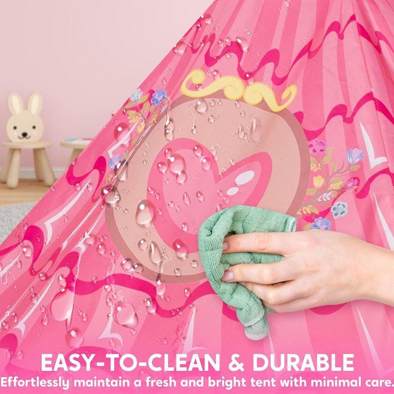 Joyfy Princess Play Tent for Girls, Pop Up Play Tent Play House for Kids Indoor Outdoor Play,  Todders Large Castle Playhouse Tent for Girls Age 1+