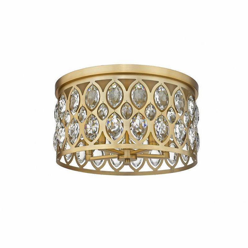 Z-Lite Dealey 5 - Light Flush Mount in  Heirloom Brass