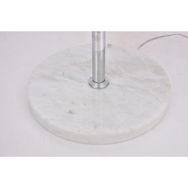 Elegant Lighting Eclipse 1 Light Chrome Floor Lamp With Frosted White Glass