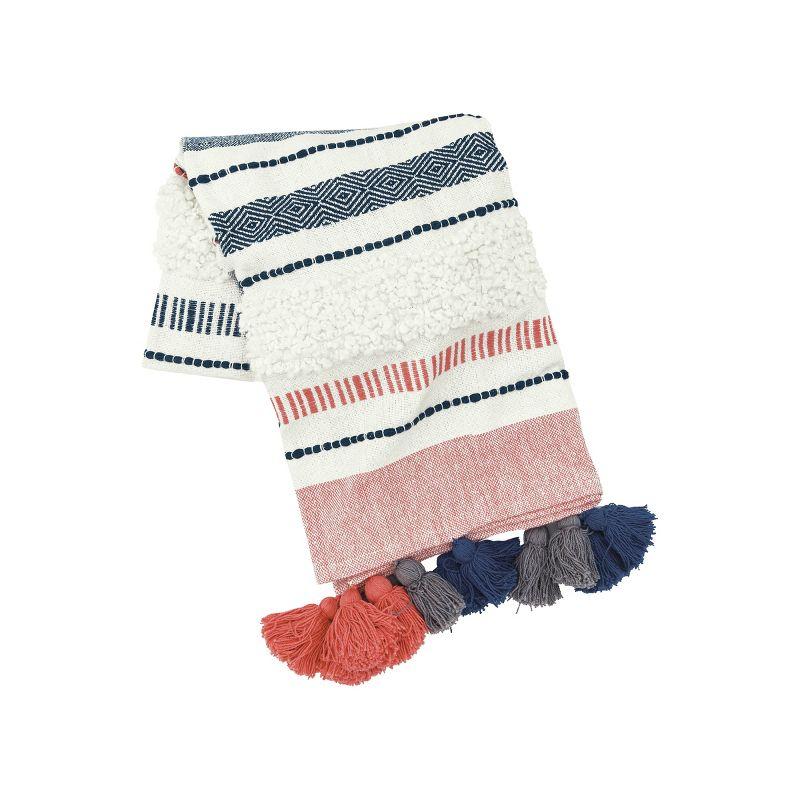 Barton Multicolor Cotton Throw with Tassels