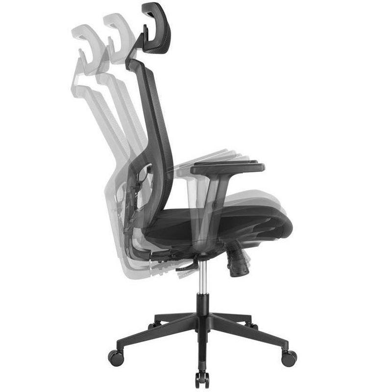 Monoprice WFH Ergonomic Office Chair withFoam Seat, Adjustable Headrest, Lumbar Support, Armrests, Backrest - Workstream Collection