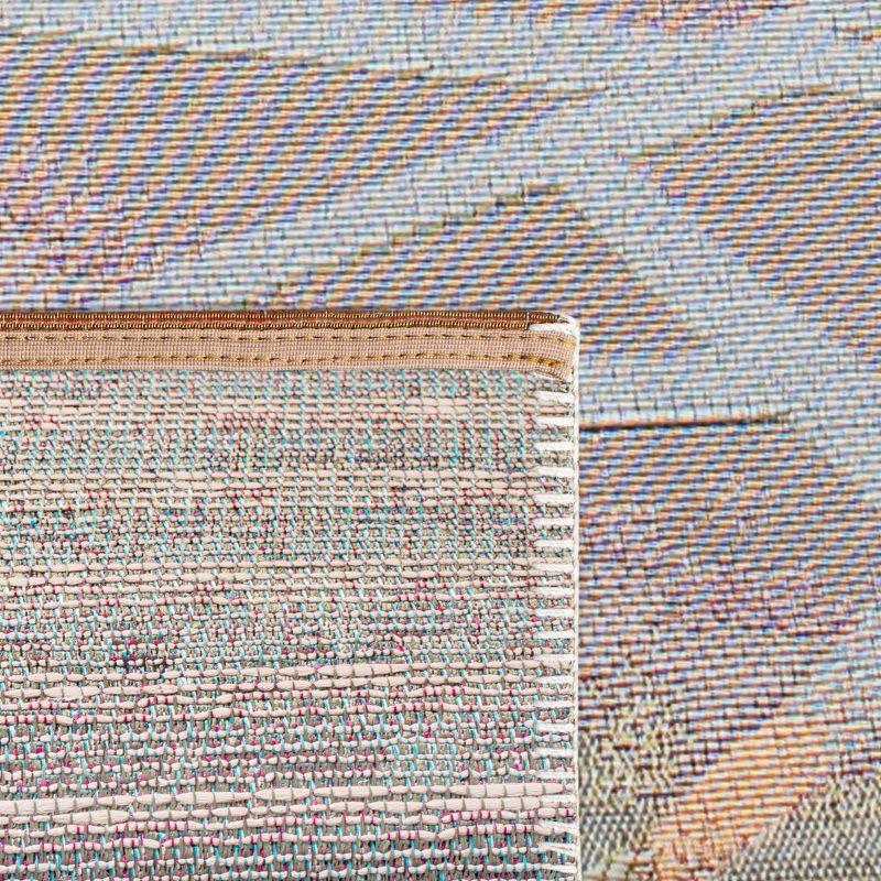 Barbados 500 BAR551 Power Loomed Indoor/Outdoor Area Rug - Grey/Pink - 9'10"x12'5" - Safavieh