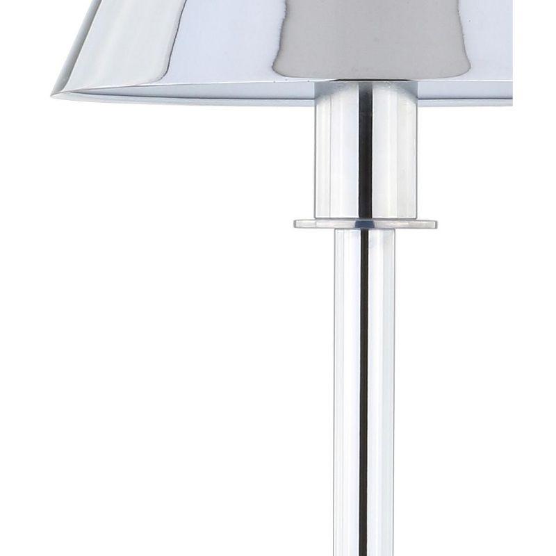 Roxy 26" Silver Metal Clip-on Lamp with Chrome Shade