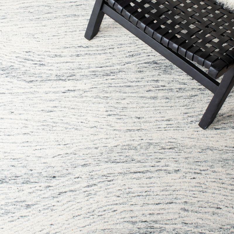 Metro MET995 Hand Tufted Indoor Runner Rug - Dark Grey/Ivory - 2'3"x6' - Safavieh