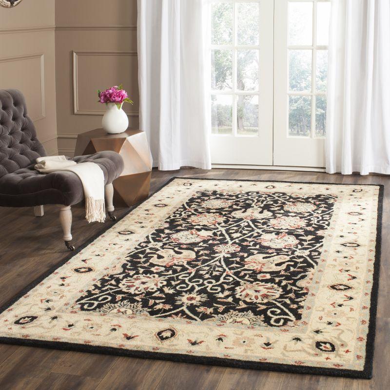 Antiquity AT21 Hand Tufted Indoor Accent Rug - Black - 3'x5' - Safavieh