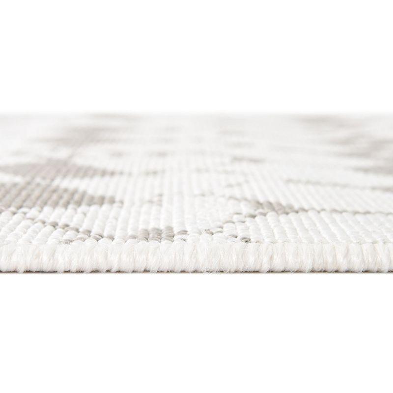 Unique Loom 6' 0 x 9' 0 Ivory and Gray Outdoor Trellis Cardak Area Rug
