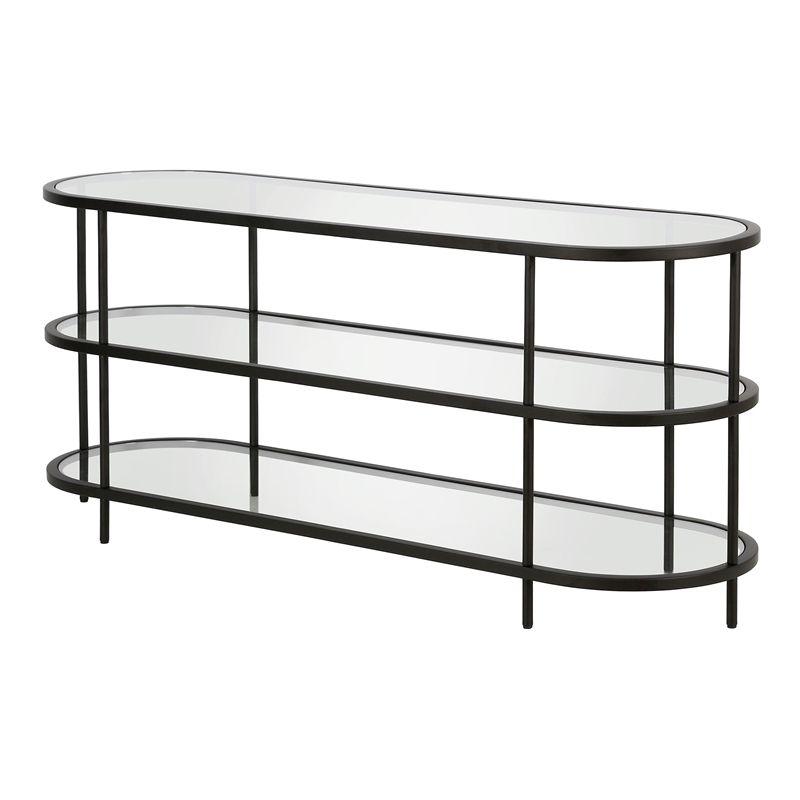 Black Bronze Oval TV Stand - Henn&Hart